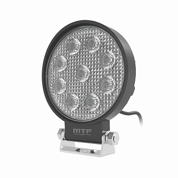 Светодиодная фара MTF LIGHT дополнительного освещения 12-60В, 27Вт, 3500лм, 6000К, круглая