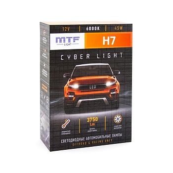 Комплект светодиодных ламп MTF Light, серия CYBER LIGHT H7