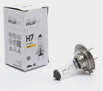 Лампа Hella H7, 12V, 55W, ValueFit