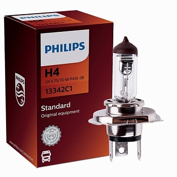 Лампа Philips Standart H4 24V 75/70W