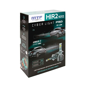 Светодиодные лампы MTF Light серия CYBER LIGHT PRO , HIR2 (9012) 12V, 65W, 6500lm, 6000K