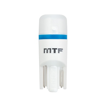 Светодиодная автолампа MTF Light W5W/T10, 12В, 1Вт, 5000К(белый свет), линза матовая