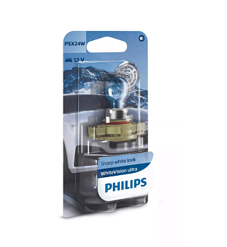 Автолампа Philips PSX24W WhiteVision Ultra +60% яркости, 4200К