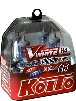 Комплект галогенных ламп Koito Whitebeam H4 60/55W, 3800K
