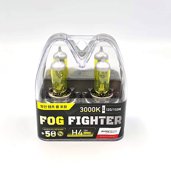 Комплект ламп Avantech Fog Fighter H4 60/55W, 3000K