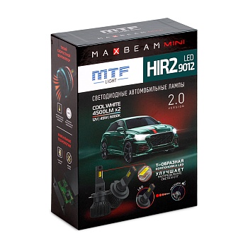 Светодиодные лампы MTF Light серия MaxBeam MINI, HIR2 (9012) 12V, 45W, 4500lm, 6000K