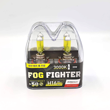 Комплект ламп Avantech FogFighter H16, 12V, 19W, 3000K