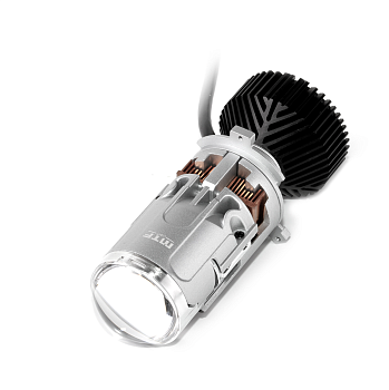 Светодиодные линзы MTF LIGHT серии MiniLENS BOOSTER H4/H19, 12V, 45/55W, 6000K, 5500LM, к-т.