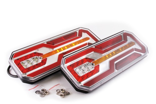 Фонари задние светодиодные MTF LIGHT габарит/стоп/повт. поворота/ПТФ, реверс 12/24V, ECE R148, комплект 2шт.