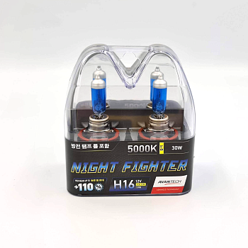 Комплект ламп Avantech NightFighter H16, 12V, 19W, 5000K