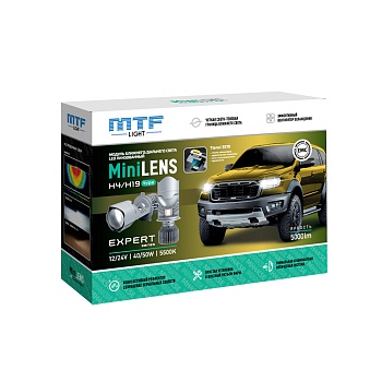 Светодиодные линзы MTF MiniLENS H4/H19, серия EXPERT