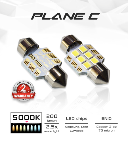 Лампа светодиодная WayMark PLANE-C 5000K T11 30mm