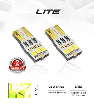 Лампа светодиодная Waymark LITE W5W (T10), Лайм