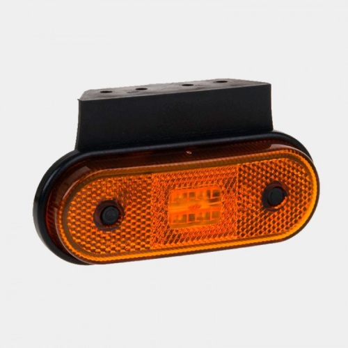 Габаритный светодиодный фонарь Fristom FT-020 Z+K LED желтый, 12-36V, провод 0.5м, c  кронштейном