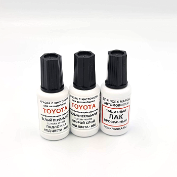 086-TOY, Краска карандаш Toyota 086 для подкраски сколов 2*20мл + лак