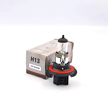 Лампа галогенная Solarzen H13 12V 60/55W, прозрачное стекло