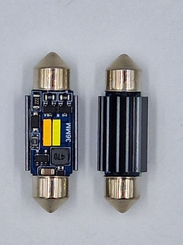 Лампа светодиодная T11, 36mm теплый + холодный свет