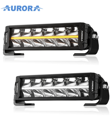 ALO-P-D10-20-R14Y-AW, Балка светодиодная Aurora, 2 ряда с ходовым огнем 20 дюймов