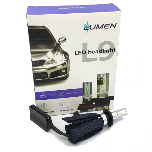 Комплект светодиодных ламп Lumen L9 H7, 6500K