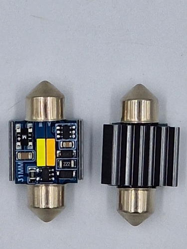 Лампа светодиодная T11, 31mm теплый + холодный свет