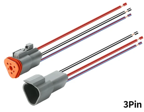 Водонепроницаемый 3-х контактный разъем (папа + мама)