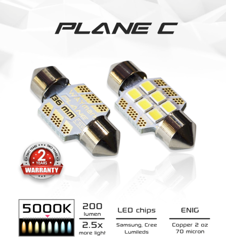 Лампа светодиодная WayMark PLANE-C 5000K T11 36mm