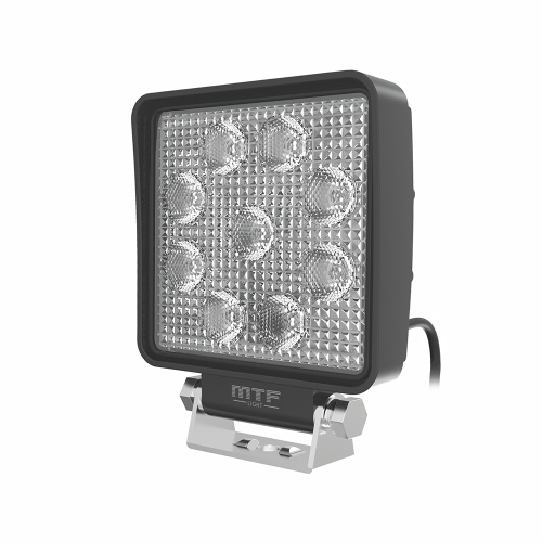 Светодиодная фара MTF LIGHT дополнительного освещения 12-60В, 27Вт, 3500лм, 6000К, квадрат.