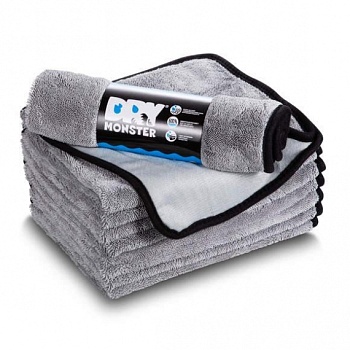 DM5575-Gray, Микрофибра для сушки поверхностей DryMonster 75x55 см, серая