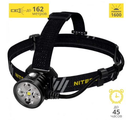 Налобный фонарь NITECORE HU60 CREE 4*XP-G3 S3+XHP35HDE2 1600 лм (x)
