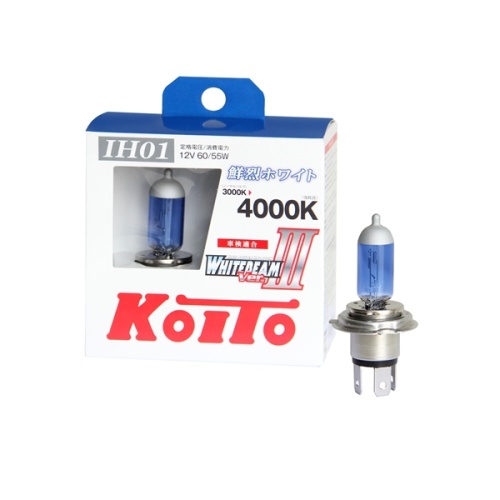 Комплект ламп высокотемпературная Koito Whitebeam IH01 12V 60/55W, яркость 100/90W, 4000K