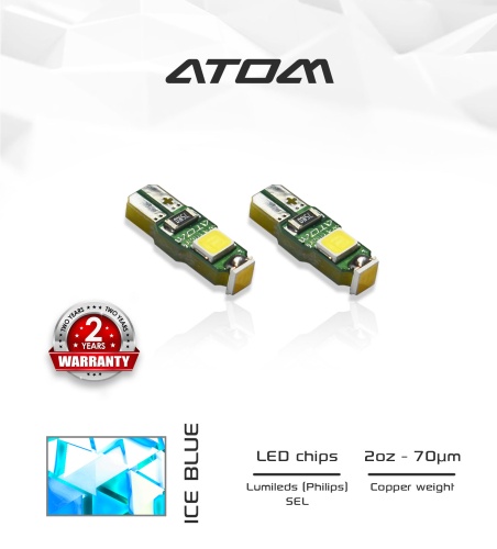 Лампа светодиодная WayMark T5 Atom голубой